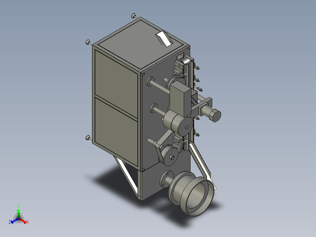 自动贴胶机正等轴测图