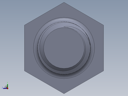 UNC 六角螺栓-Hex Bolt 0.375-16 x 1.SLDPRT右视缩略图