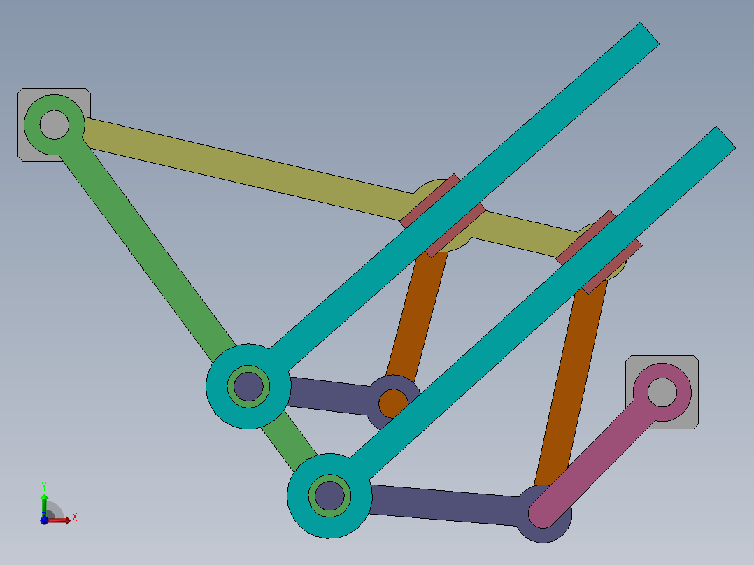 平行杆机构前视图