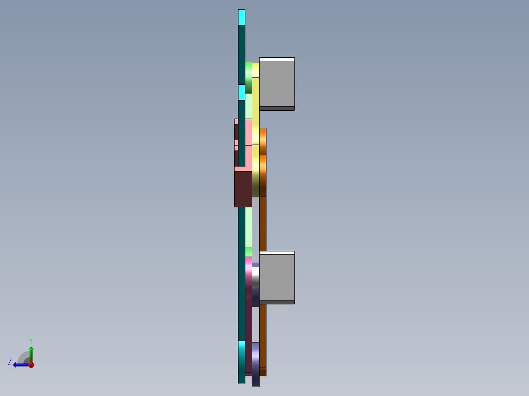 平行杆机构右视图