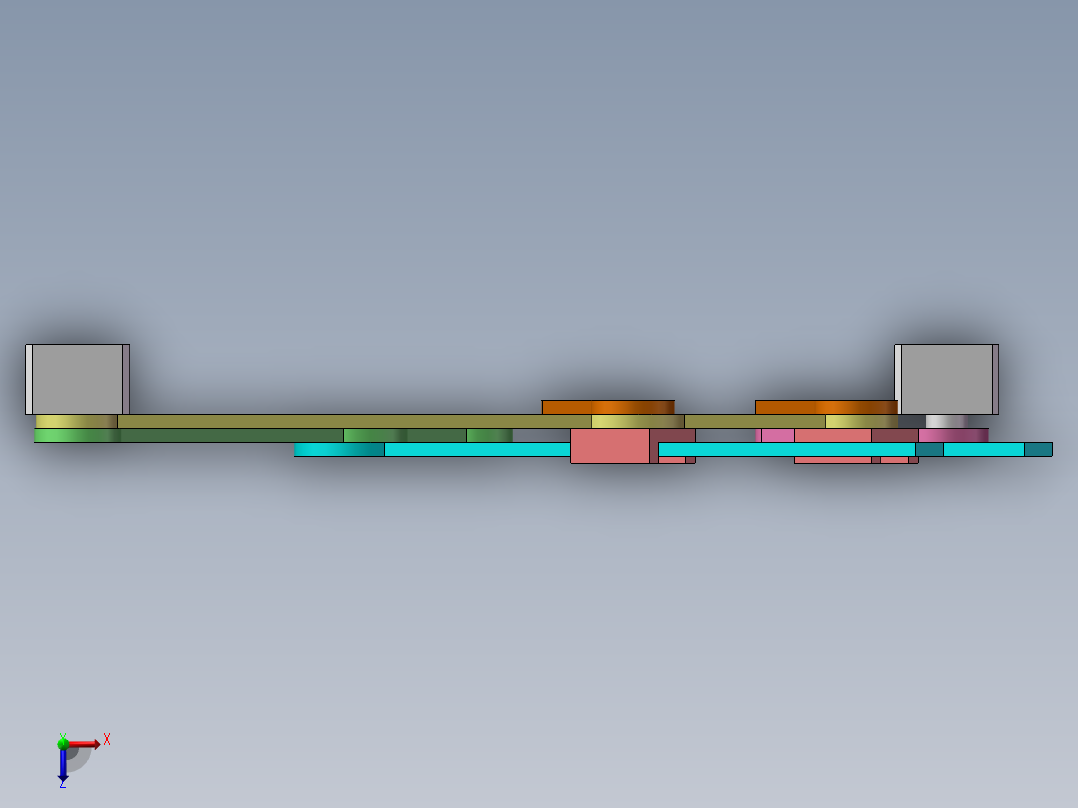 平行杆机构俯视图