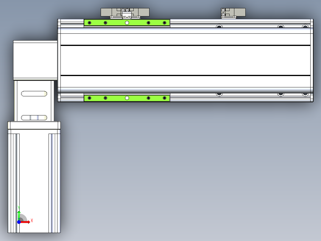 同步带滑台-半封闭B13-L90-S150-L-Z86-D3前视图