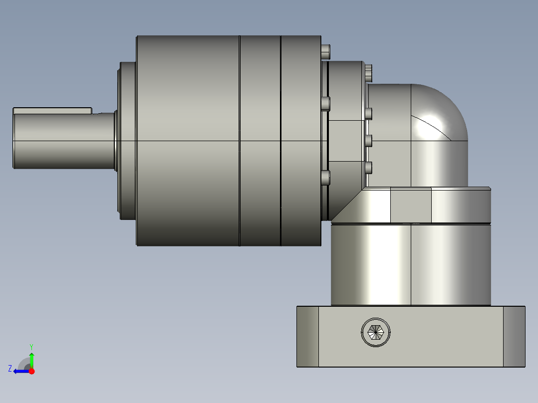 多摩川行星减速机TLR-120-L2-24HA（45度）右视图