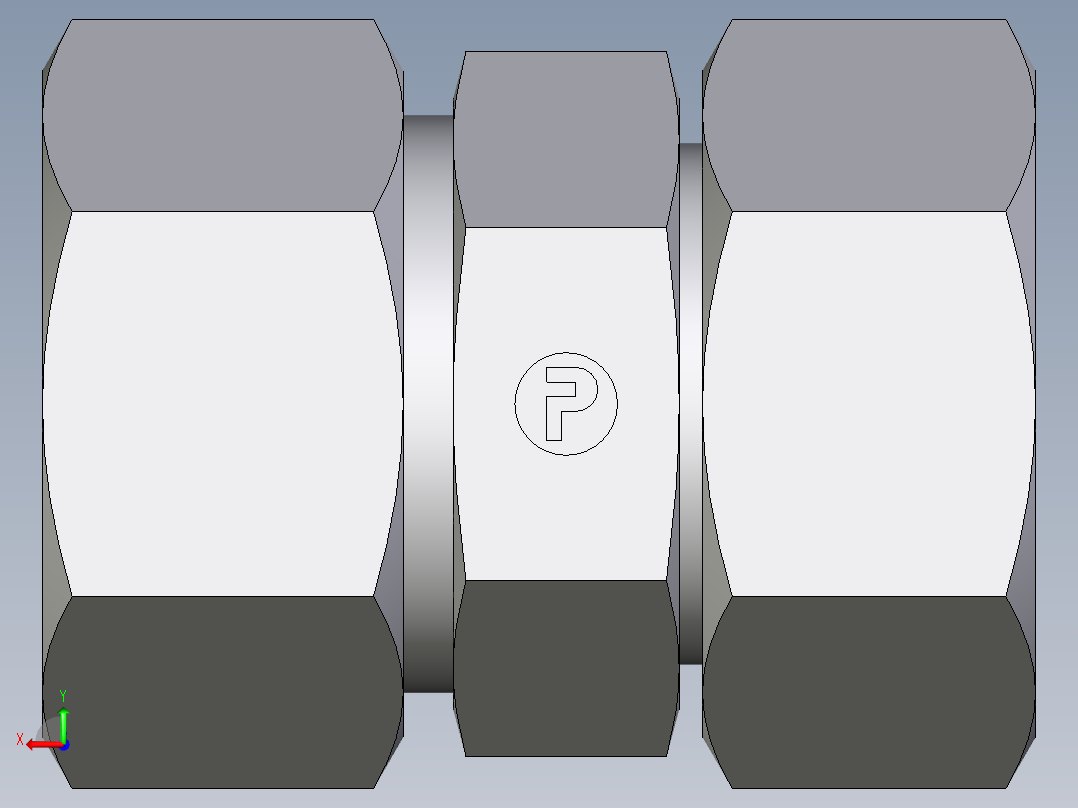 卡套式工业通用硬管接头EO_Distance_piece_adapter_DA38SCF后视图