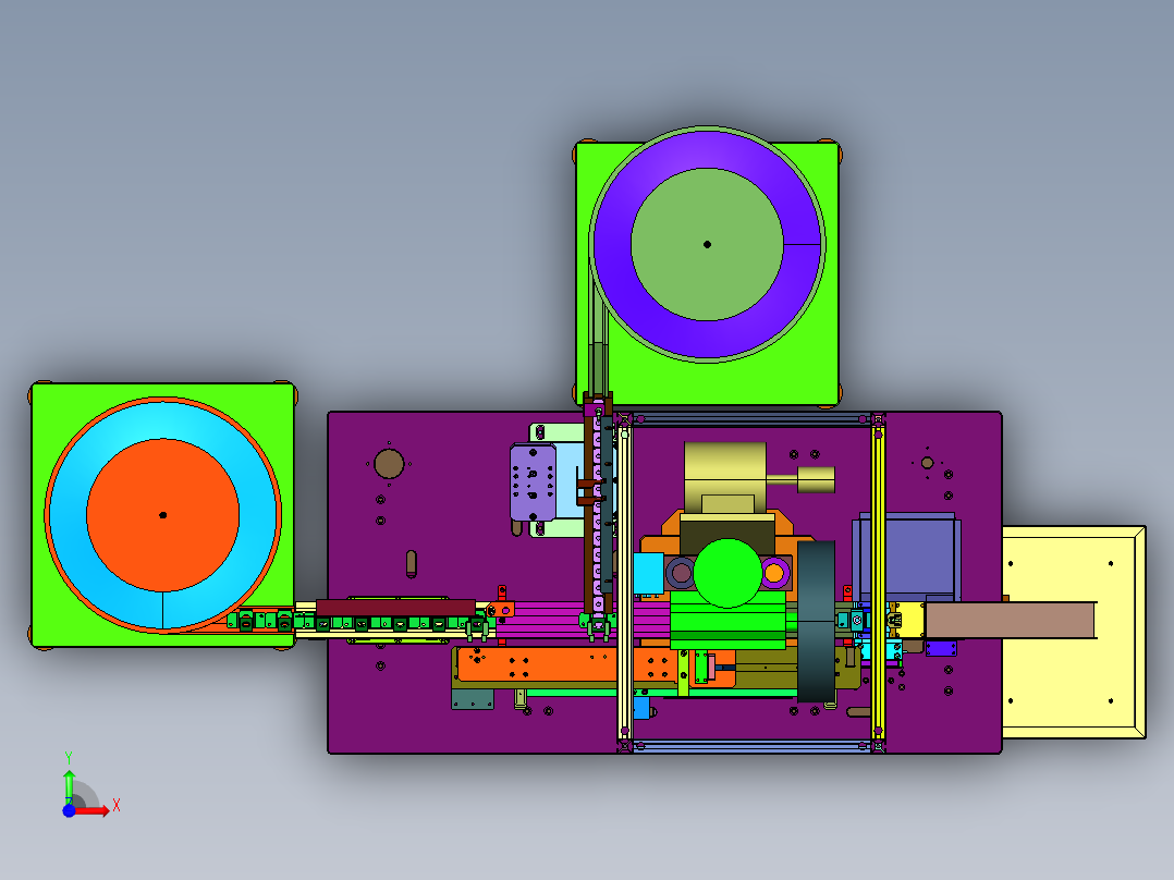 铝型材用弹簧片T型螺栓压装设备前视图