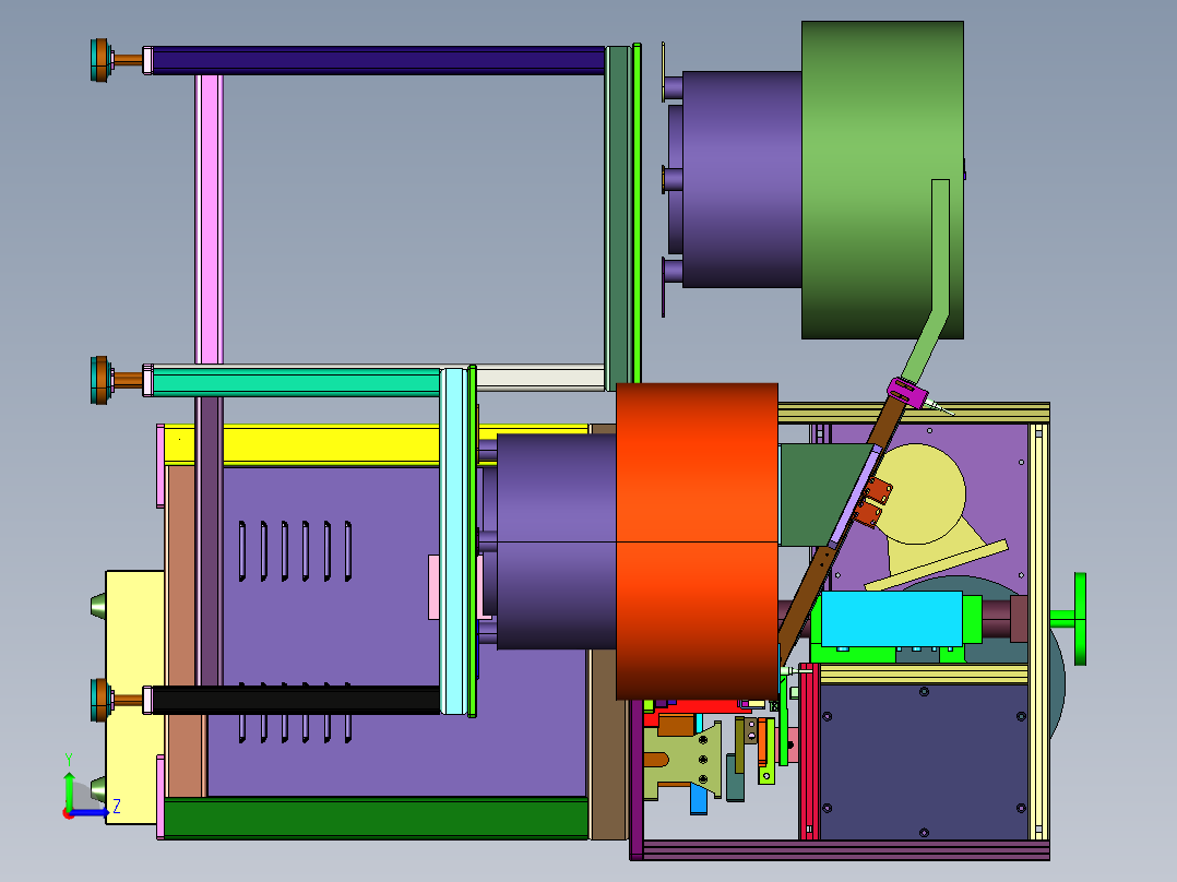 铝型材用弹簧片T型螺栓压装设备左视图
