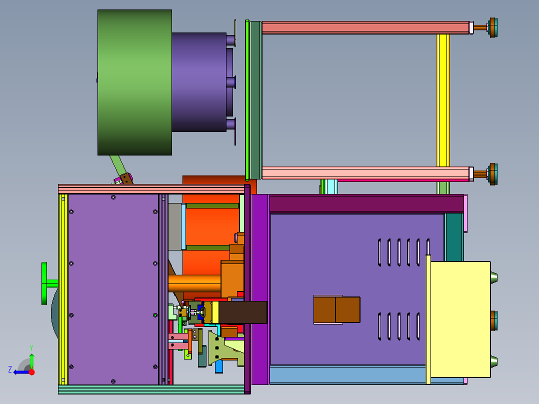 铝型材用弹簧片T型螺栓压装设备右视图