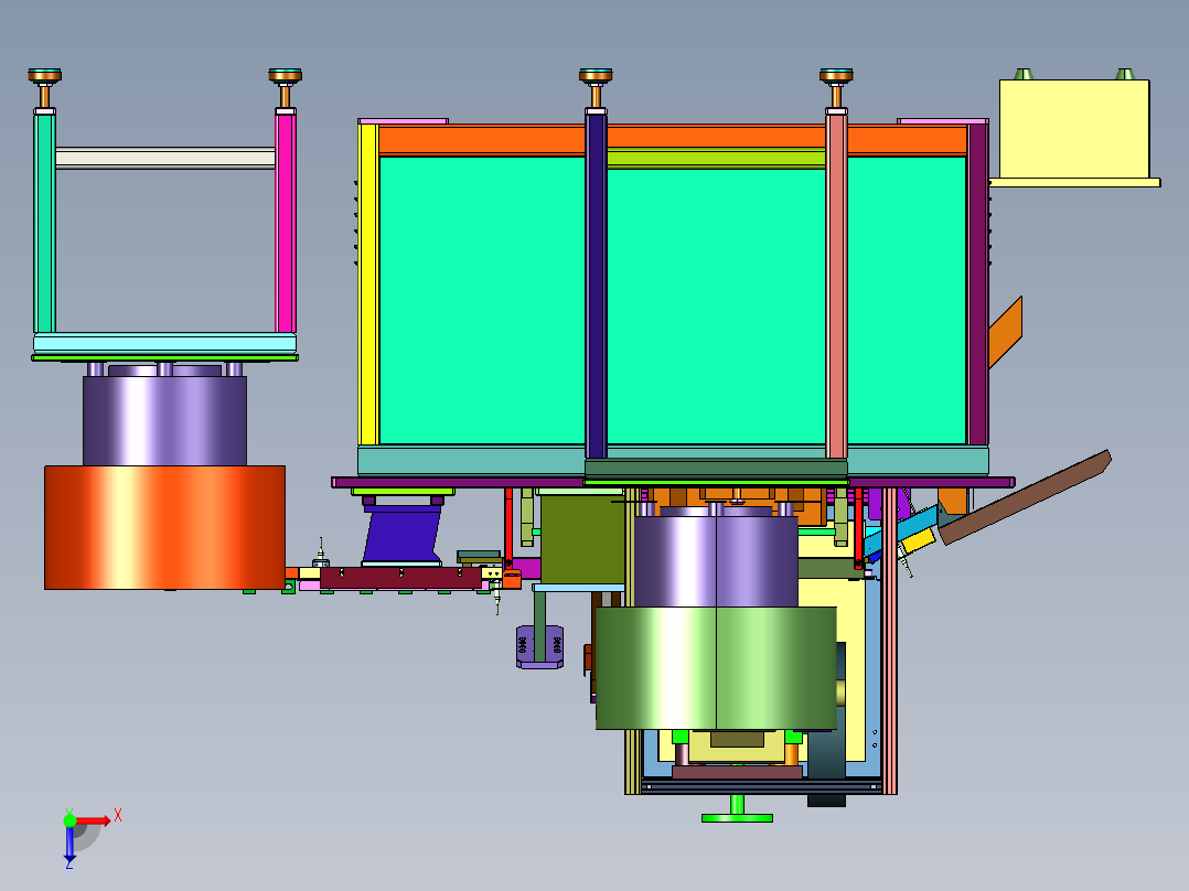 铝型材用弹簧片T型螺栓压装设备俯视图