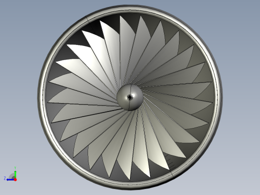 燃气轮机电机53---模型格式为 stp右视缩略图