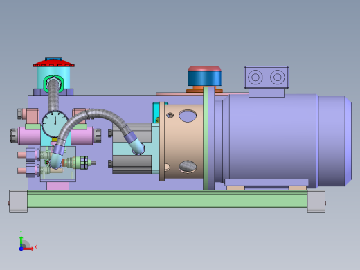单缸3千瓦12MPa液压站含三维二维说明书前视缩略图