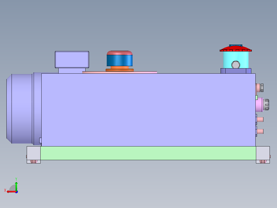 单缸3千瓦12MPa液压站含三维二维说明书后视图