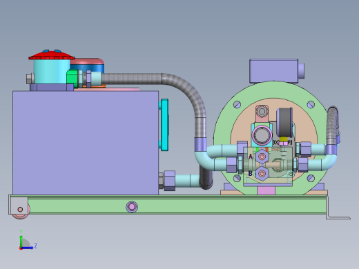 单缸3千瓦12MPa液压站含三维二维说明书左视缩略图