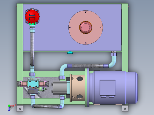 单缸3千瓦12MPa液压站含三维二维说明书俯视缩略图