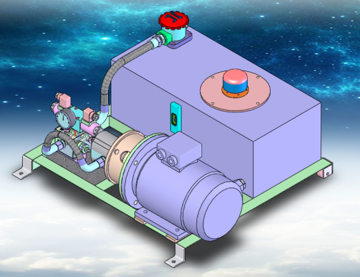 单缸3千瓦12MPa液压站含三维二维说明书缩略图