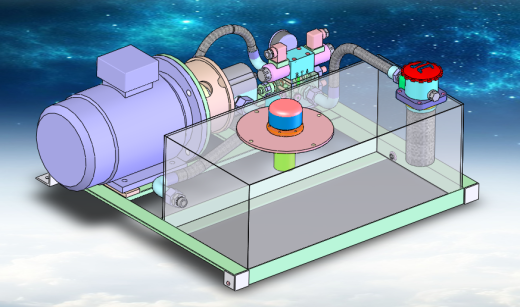 单缸3千瓦12MPa液压站含三维二维说明书缩略图