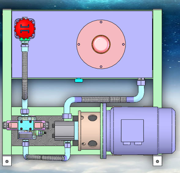 单缸3千瓦12MPa液压站含三维二维说明书