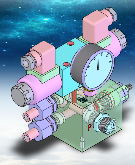 单缸3千瓦12MPa液压站含三维二维说明书