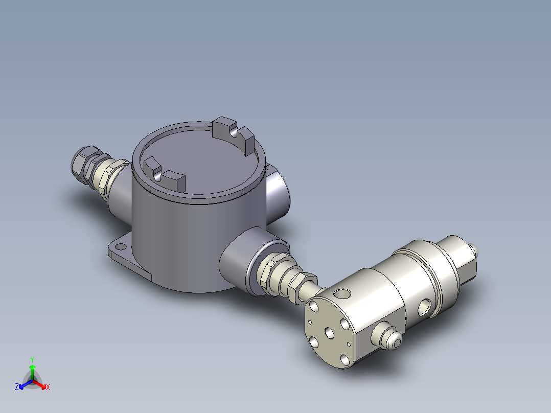 HPR-2系列电加热调节器正等轴测图