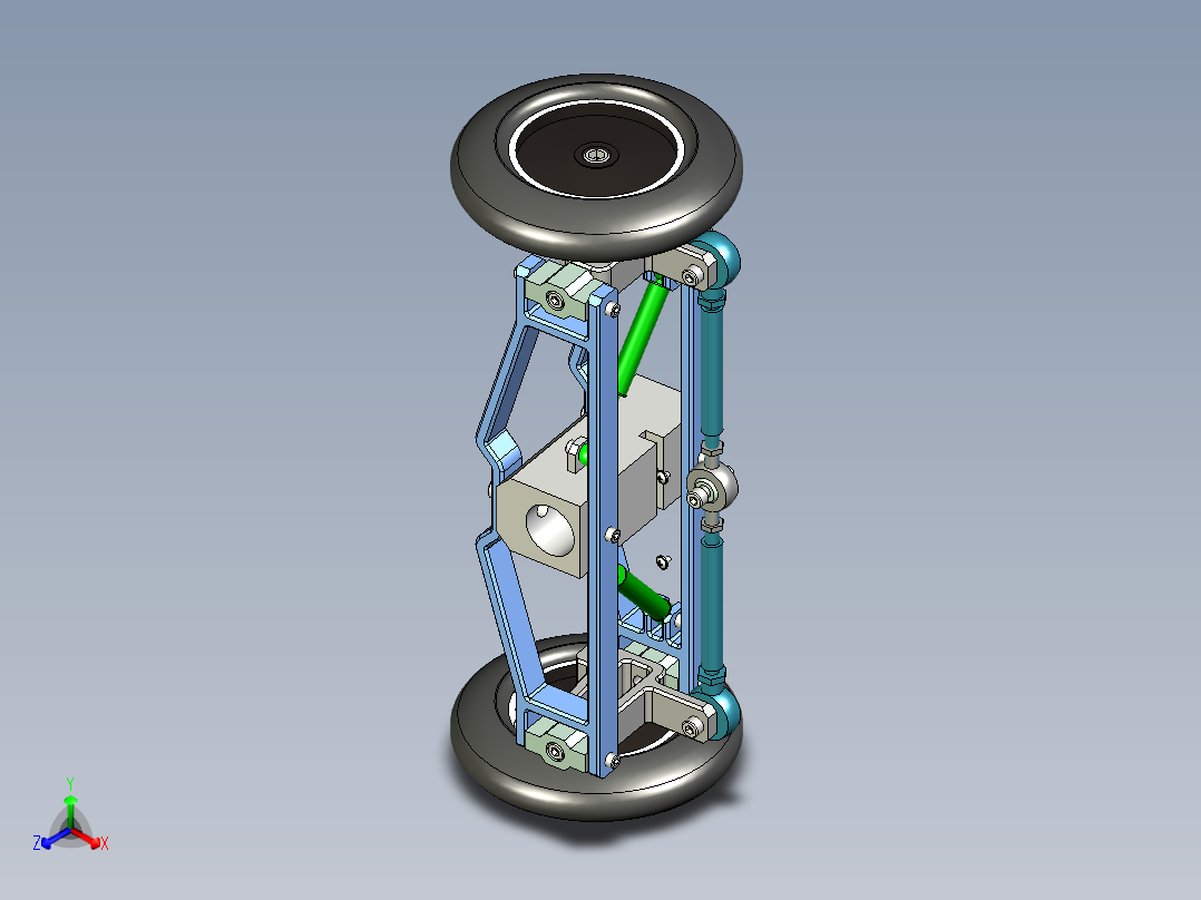 车转向减震结构669312正等轴测图
