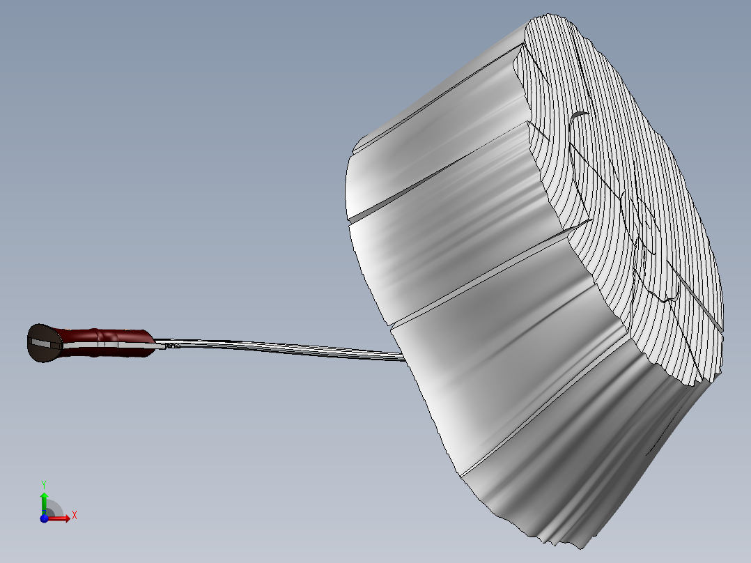 尼泊尔军刀设计模型三维SW2012带参前视图