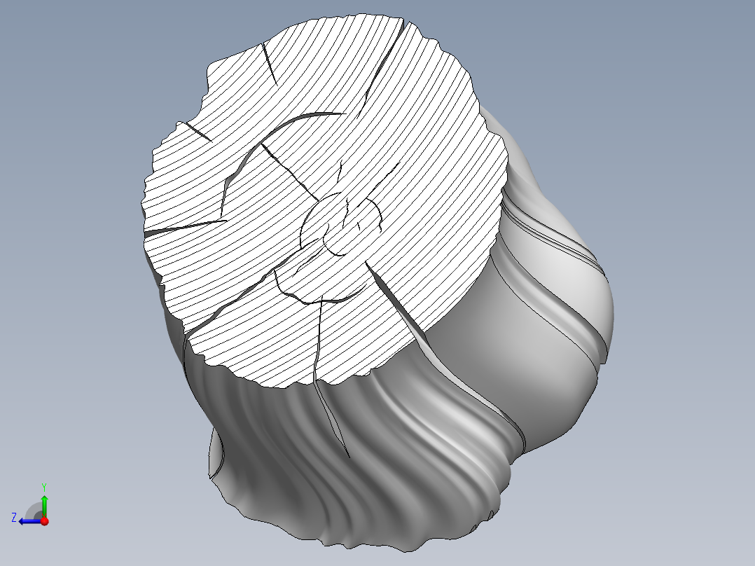 尼泊尔军刀设计模型三维SW2012带参右视图