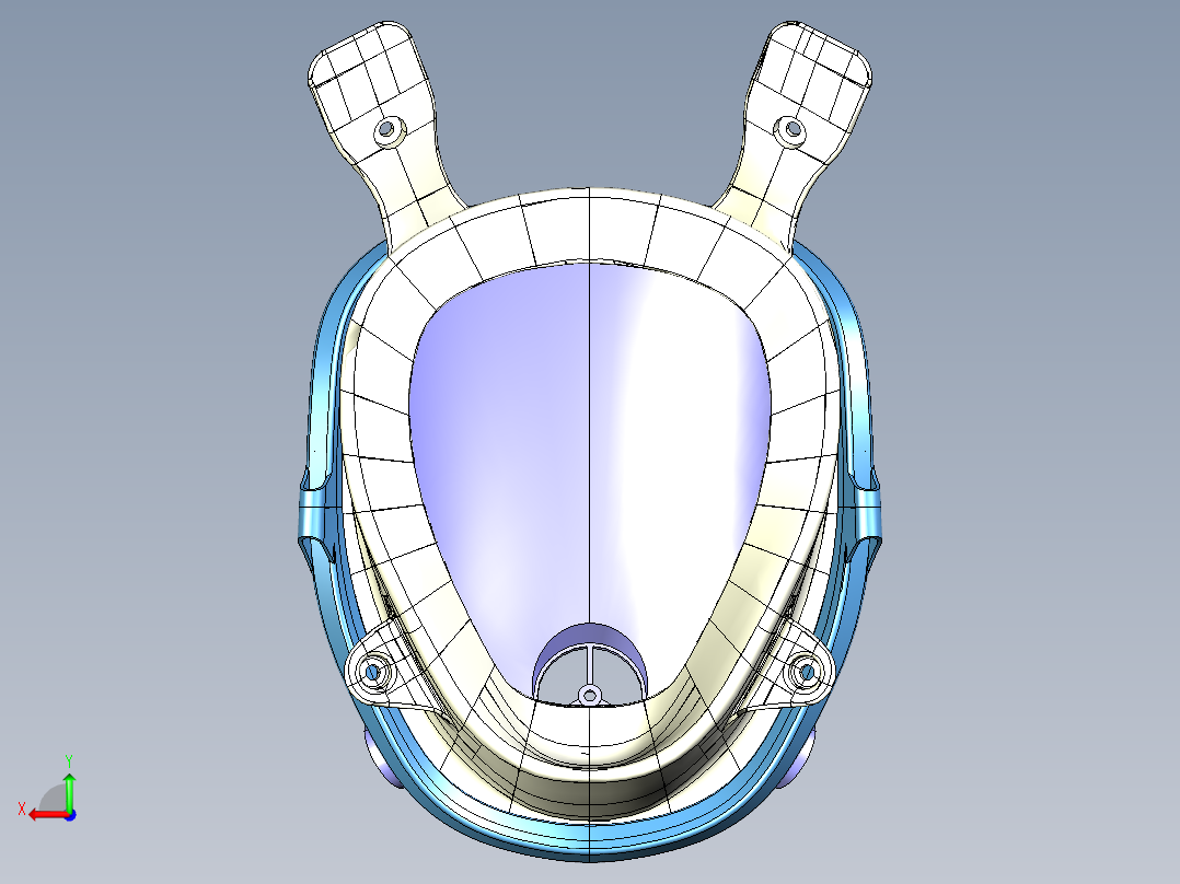 防毒防雾霾防护面罩三维Step后视图