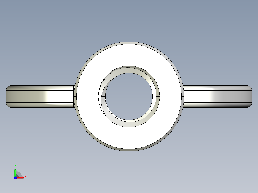 WING NUT 5-16in-18 Thread size 9-16in Base Diameter.IGS前视图