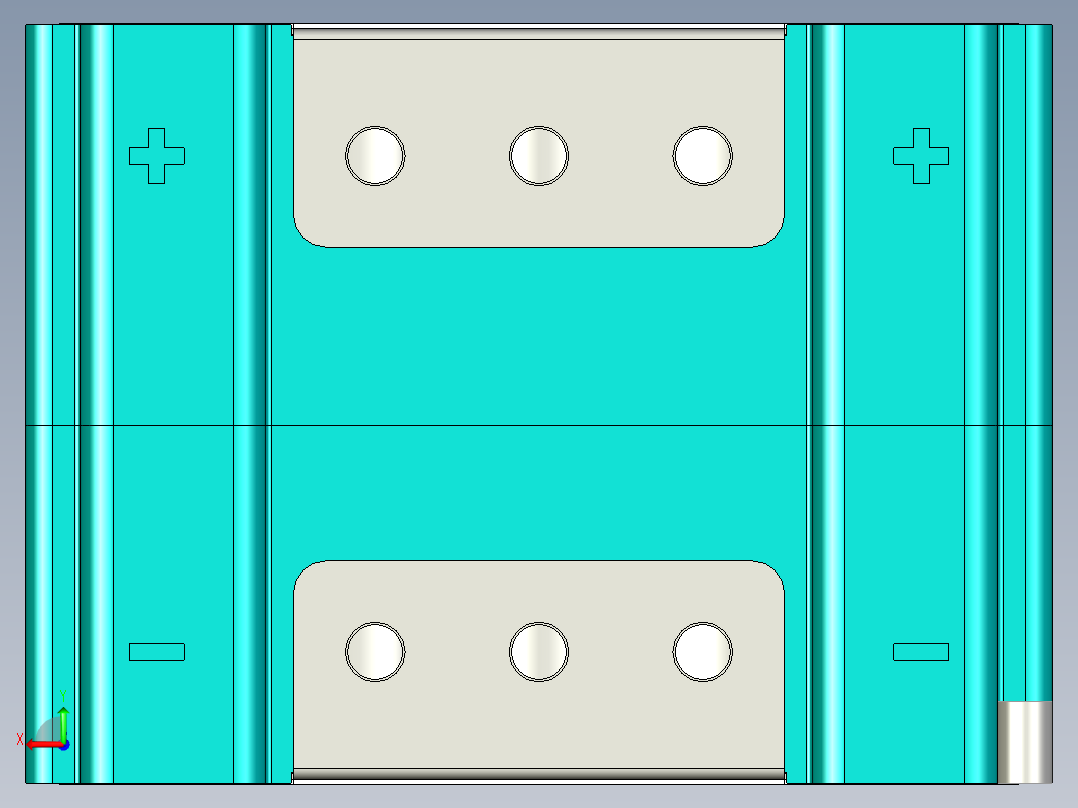 18650电池包模型图三维模型后视图