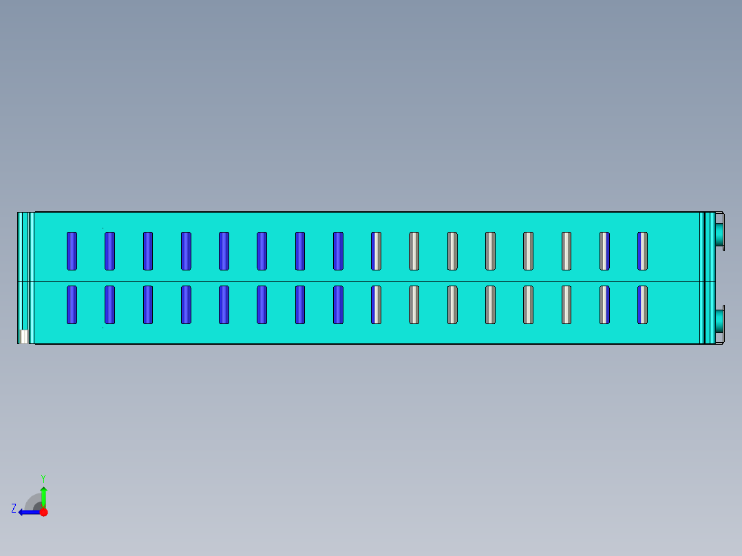 18650电池包模型图三维模型右视图