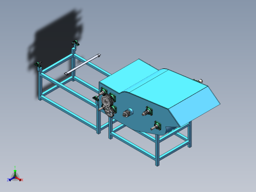 台架式玉米青贮机设计正等轴测缩略图