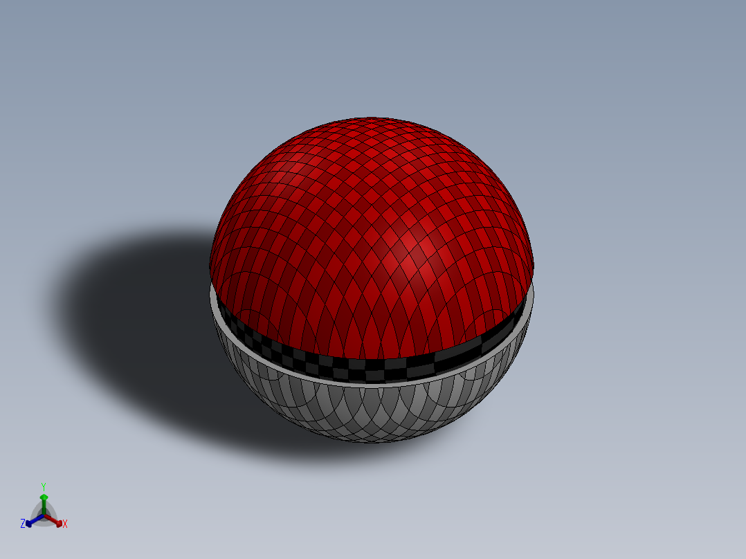 精灵球 (2)正等轴测图