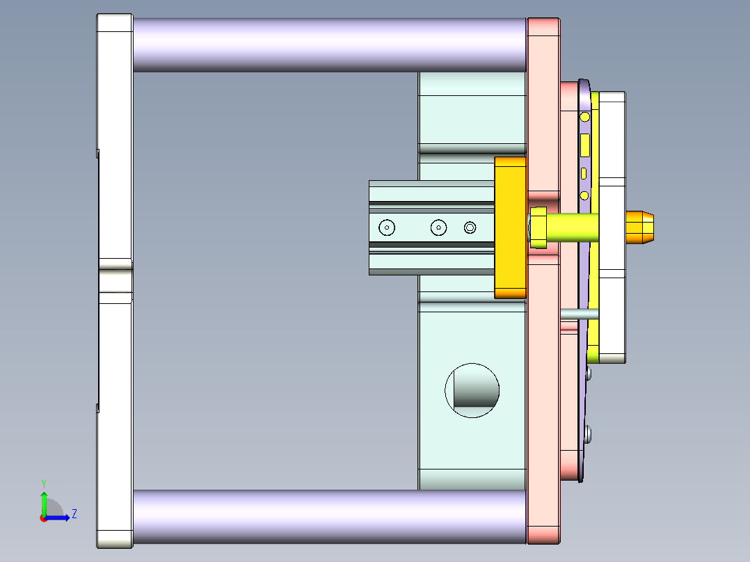 UX305-C笔记本CNC工装夹具三维模型-CNC1左视图