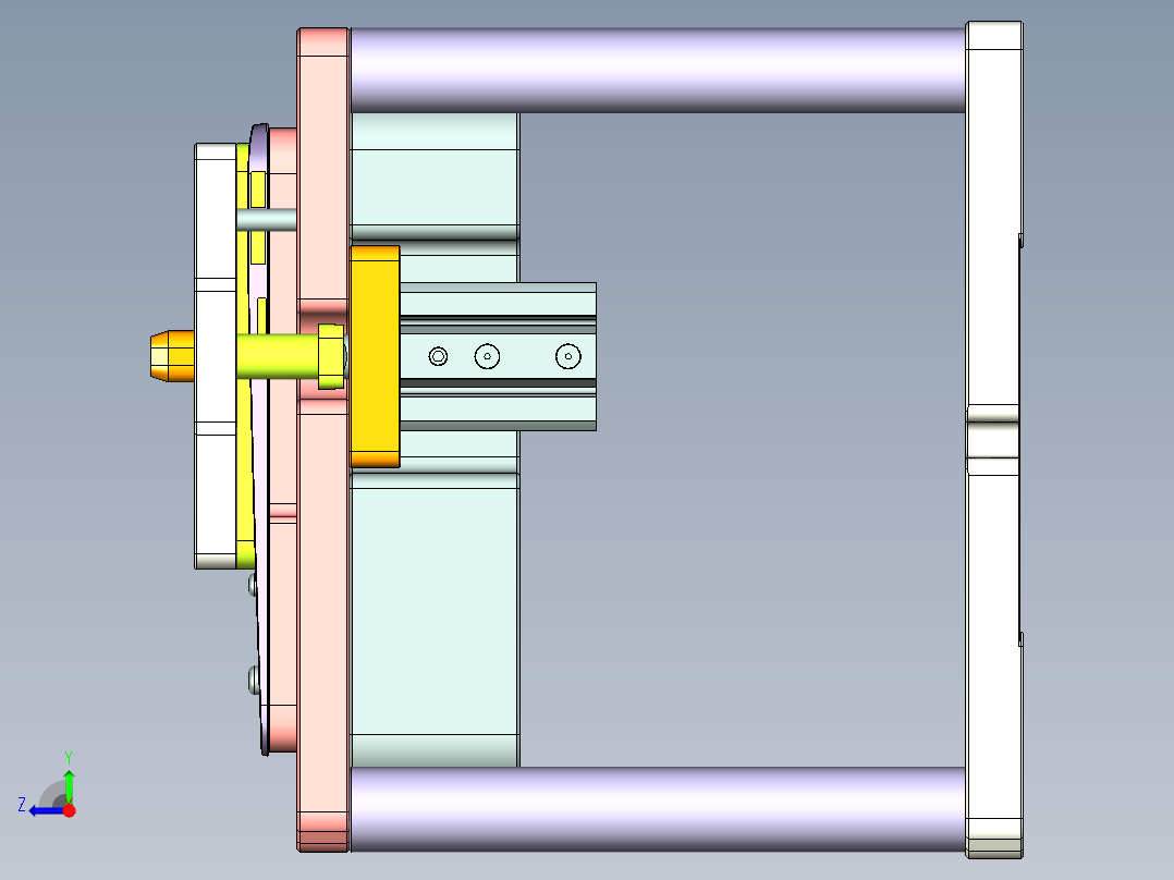 UX305-C笔记本CNC工装夹具三维模型-CNC1右视图