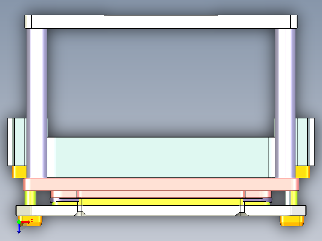 UX305-C笔记本CNC工装夹具三维模型-CNC1俯视图