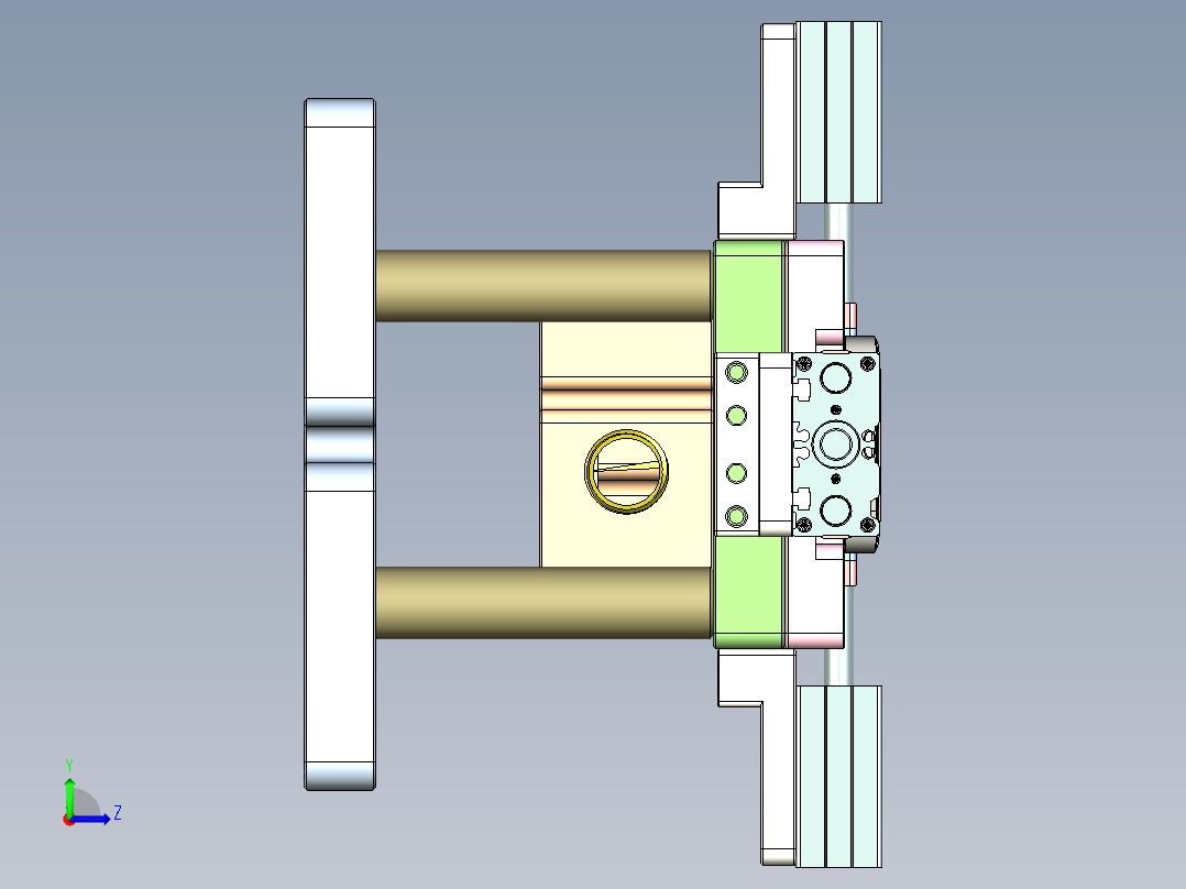 X3-B-笔记本CNC工装夹具三维模型CNC3-1009左视图