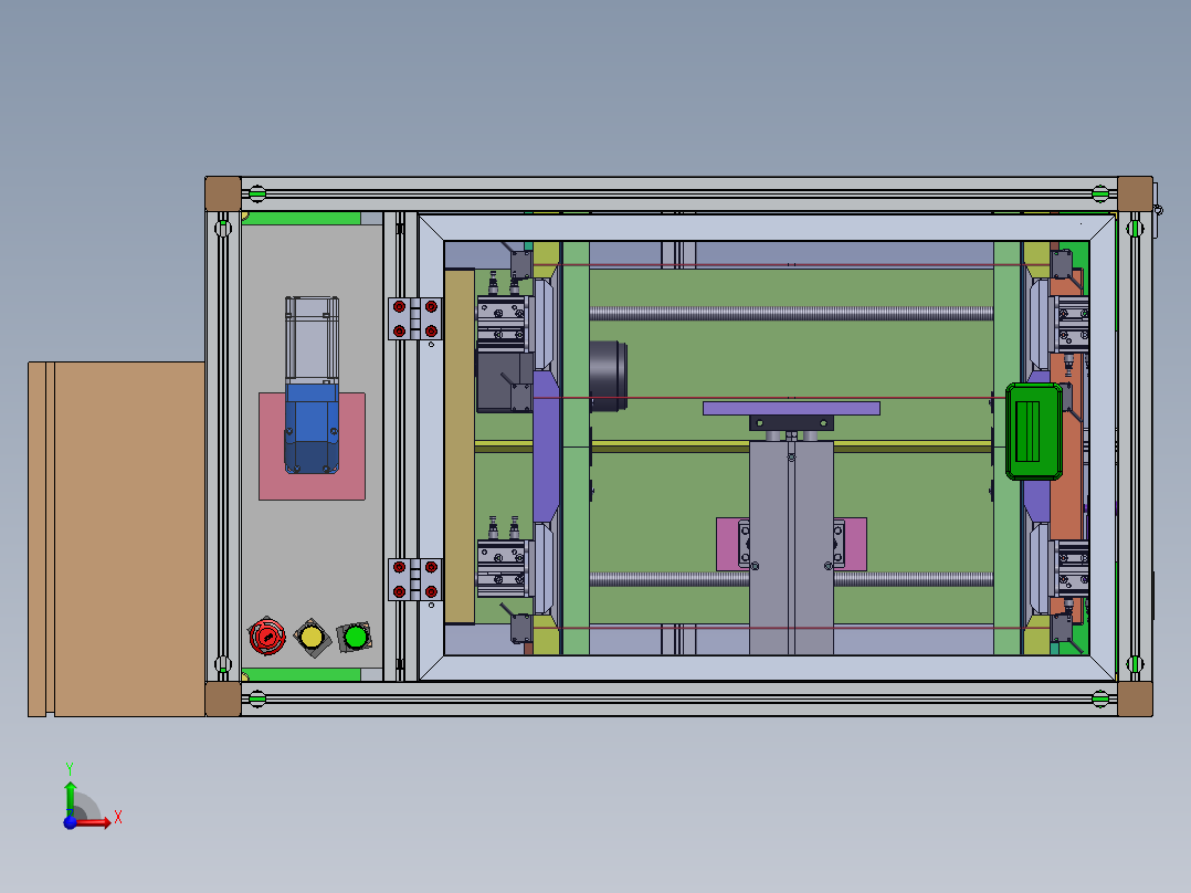 双层输送线转接机sw18可编辑前视图