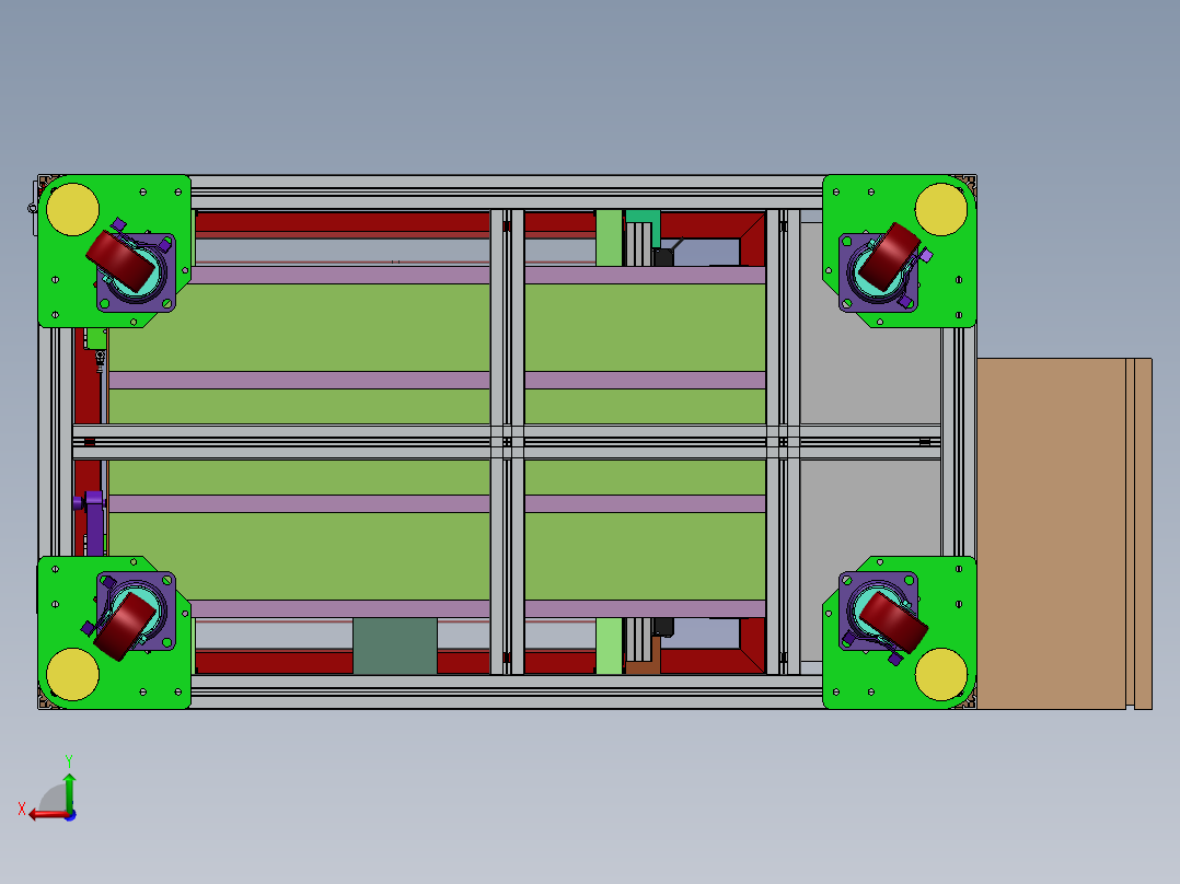 双层输送线转接机sw18可编辑后视图