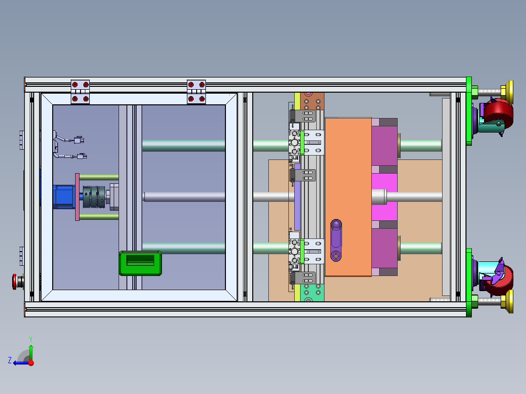 双层输送线转接机sw18可编辑右视图