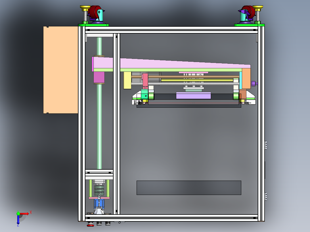 双层输送线转接机sw18可编辑俯视图
