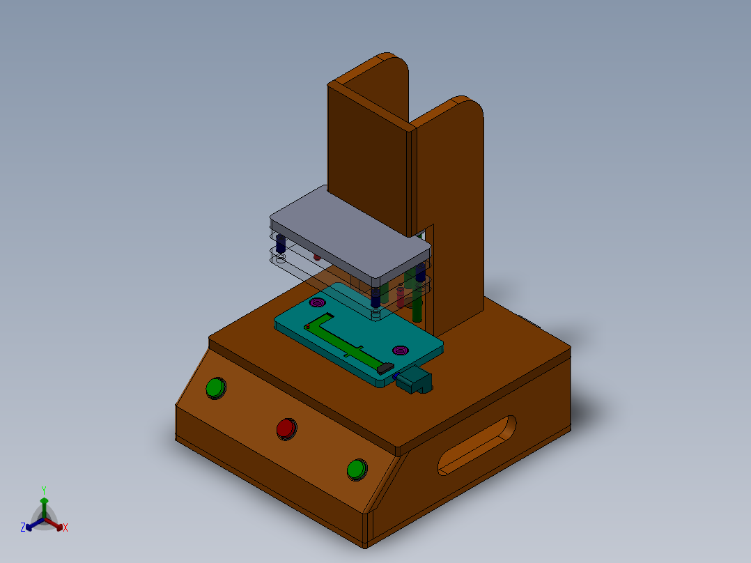 气动检验机sw20可编辑正等轴测图