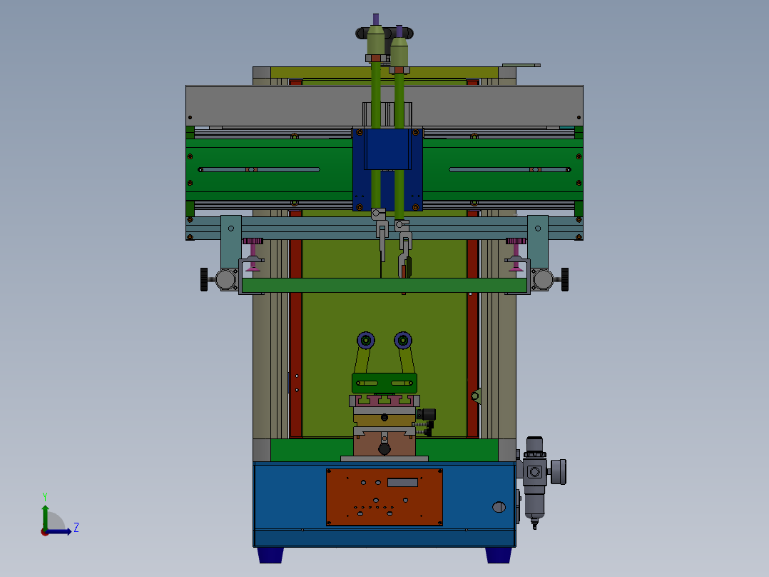 200X200mm小型滚动丝印机sw20可编辑左视图