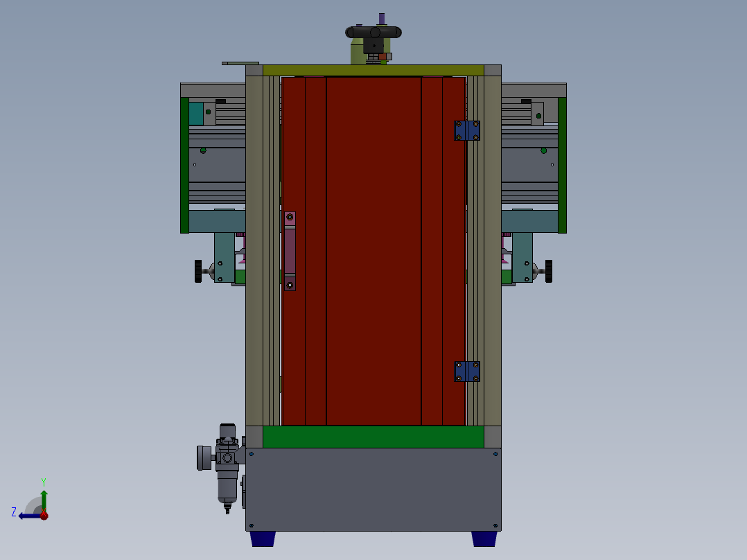 200X200mm小型滚动丝印机sw20可编辑右视图