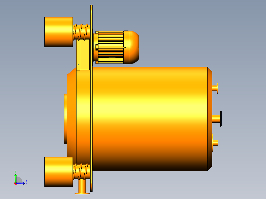 连续式过滤离心机左视图