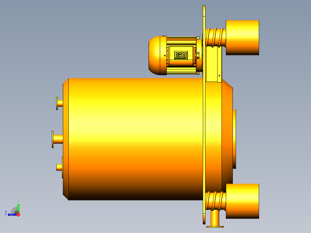 连续式过滤离心机右视图