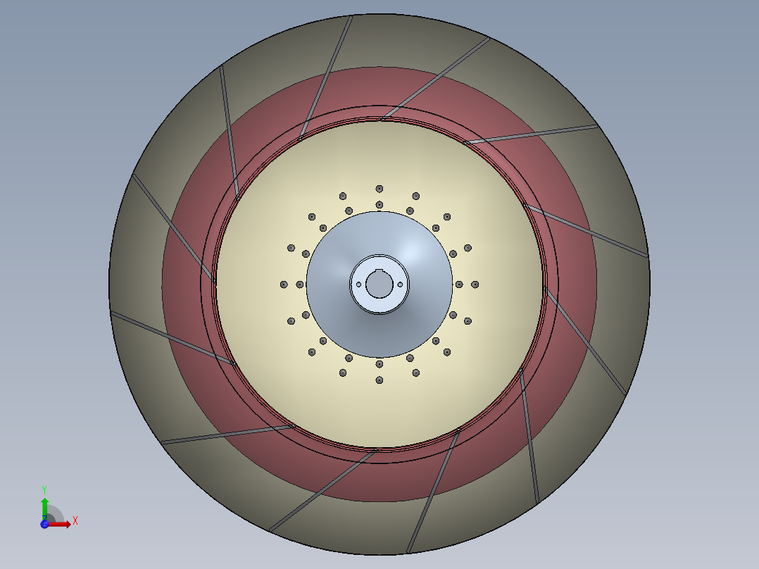 增压风扇前视图