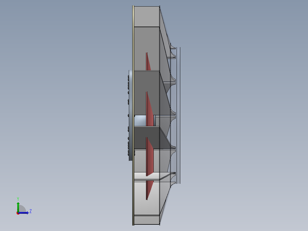 增压风扇左视图