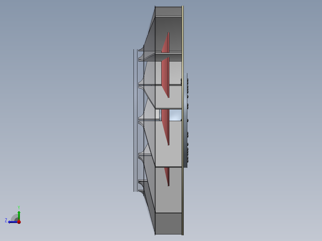 增压风扇右视图