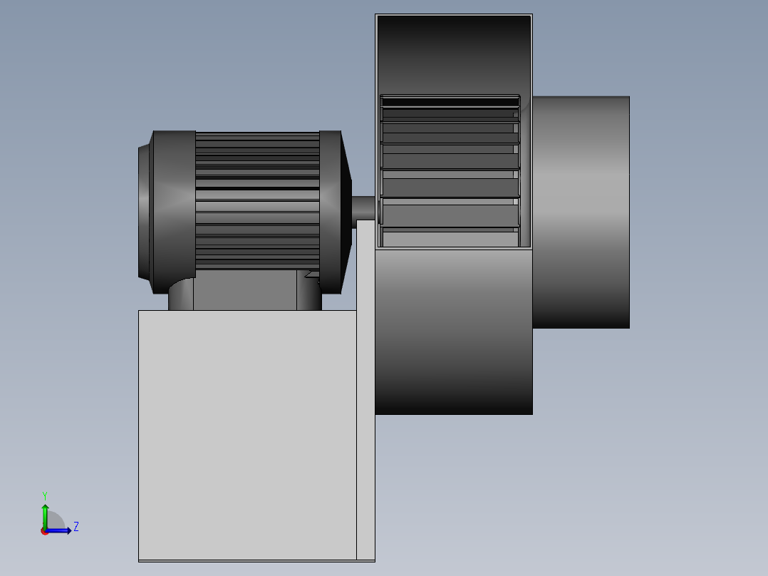 排烟风机左视图
