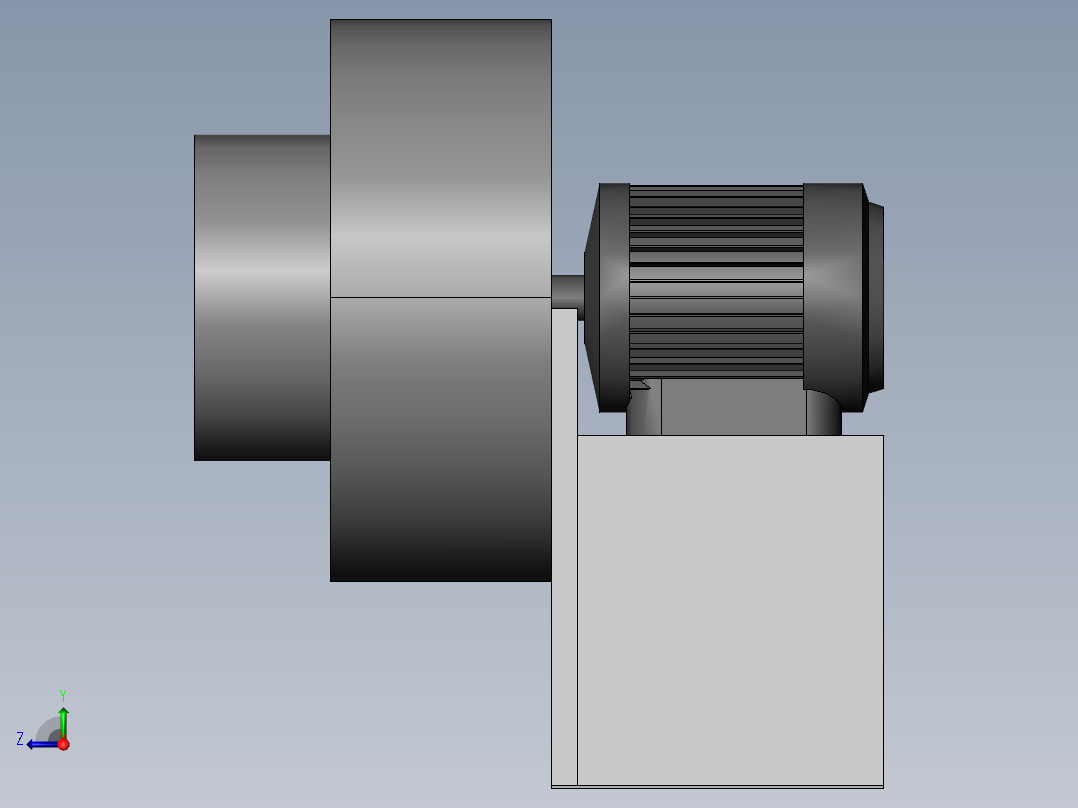 排烟风机右视图