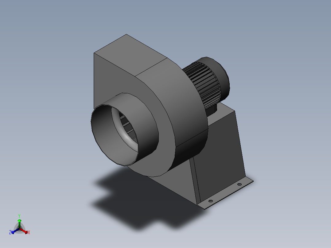 排烟风机正等轴测图